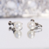 10mm South Sea Pearl Earrings, Surface is A+, Luster is good, Stainless Ste