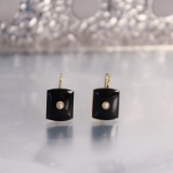 14K Gold & Onyx & seed pearl Accented w/ Seed Pearl