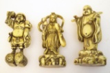 SET OF 3 - Buddha Bone Statues size 3.3 x 1.5