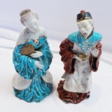 (Set 2) Woman & Man Porcelain Statues (EPF ITALY 301B & 302B)