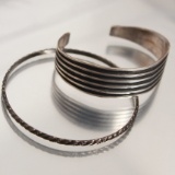 Set 2 - Sterling Silver Cuff Braclets
