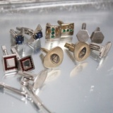 Set of 7 Vintage Cuff Link Pins