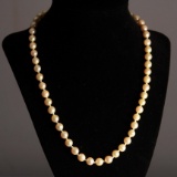 A Strand 18 Caret Gold Glasp - Genuine Pearls