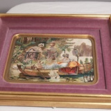 (2) 16th Century Embroidered (One Of A Kind) Framed Art