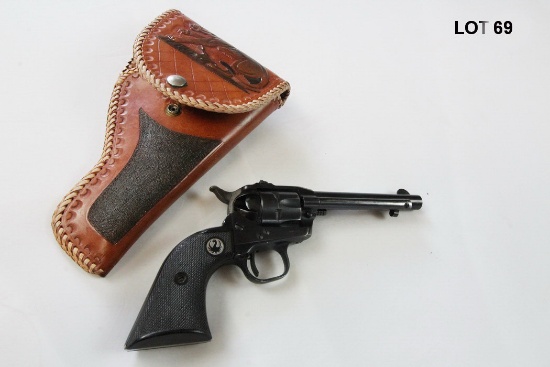 RUGER  SINGLE-SIX  S/N: 68687 22CAL REVOLVER (COMES WITH LEATHER HOLSTER)