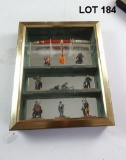 COLLECTOR SOLIDER FIGURINES IN GLASS CASE