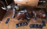6 PIECE WOODEN ELEPHANT COLLECTION