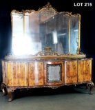 18th CENTURY FRNECH BAROQUE BAR COUNTER WITH MIRROR ATTATCHED