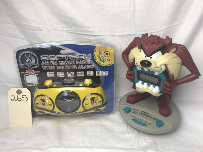 ✨【希少・レア】TOSHIBA タズマニアンデビル AM/FMクロックラジオ✨ Toshiba Tasmanian Devil Radio Alarm Clock, | Proxibid