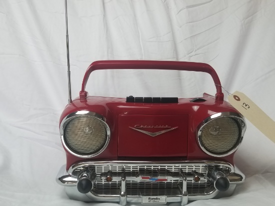57 Chevy AM FM cassette large Boombox Style
