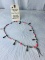 Sterling Silver & Pink Coral Squash Blossom Necklace