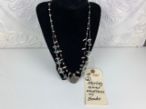 (2) Sterling Silver Necklaces W/Beads