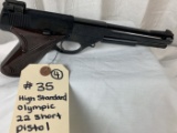 High Standard Mod: Olympic S/N: 443654 22 Short Pistol