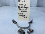 Set of (2) Vintage Sterling Silver Wrist Watch Tips