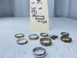 (9) Sterling Silver Rings