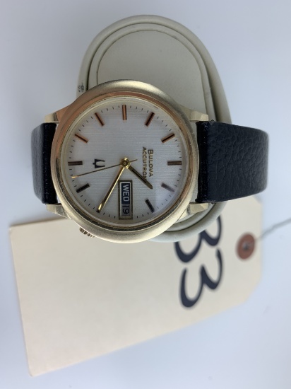 Bulova 14Kt 29439 Accutron year 1972 14 k gold case