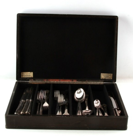 SET OF 6 WWII GERMAN EAGLE SILVER CUTLERY SET