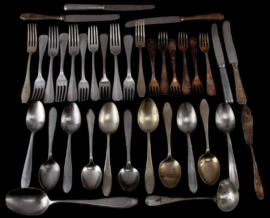 36 PC WWII GERMAN 3RD REICH STAMPED FLATWARE LOT