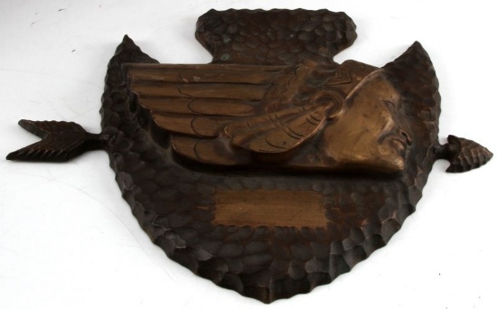 BRONZE INDIAN &  ARROWHEAD ADVERTISING PLAQUEARD