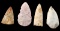 ARCHAIC AND LATER ARROWHEAD BLADE POINT LOT OF 4