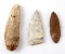 3 ARCHAIC TO MISSISSIPPIAN BLADE KNIFE POINTS