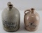 2 ANTIQUE STONEWARE TENNESSEE WHISKEY JUG LOT