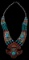 HAND CRAFTED TURQUOISE AND RED CORAL NECKLACE