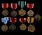 9 WWII US MILITARY MERIT & GOOD CONDUCT BADGE LOT