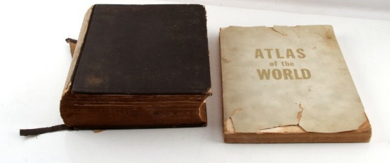 WORLD ATLAS LOT 10TH CENSUS 1880 1967 UNIV STANDAR