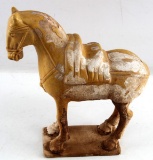 VINTAGE TANG STYLE TERRACOTTA HORSE STATUE