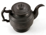 19TH CENTURY ASH BILLGNISWAN PEWTER TEA POT CT