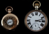 2 VINTAGE POCKET WATCHES COVENTRY ARGENTAN METAL