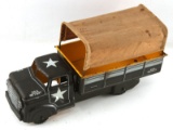 VINTAGE MAR PRESSED TIN ARMY TRANSPORT TRUCK