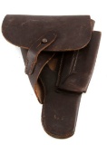 GERMAN WWII BROWN LEATHER HIGH POWER HOLSTER