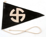 WWII GERMAN 3RD REICH SS CAR PENNANT