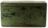 ANTIQUE WOODEN NAVAL SEA CHEST WITH BECKET HANDLES