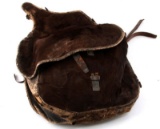 ANTIQUE MULE SKIN SADDLE BAG BROWN WELL WORN