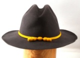 GREY FELT CIVIL WAR REINACTOR WIDE BRIM HAT