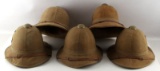 WWII ITALIAN TROPICAL PITH HELMET LOT OF 5 UNISSUED