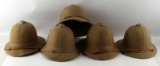 WWII ITALIAN TROPICAL PITH HELMET LOT OF 5 UNISSUED