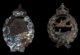 2 GERMAN WWI FLIGHT BADGES EXCAVATED STAMPED