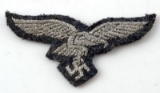 GERMAN WWII LUFTWAFFE CAP EAGLE PATCH EARLY VERSIO