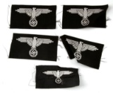 LOT OF 5 GERMAN WAFFEN SS SLEEVE PATCHES