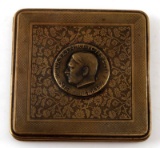 GERMAN WWII HITLER STYLE BRASS CIGARETTE CASE