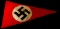 GERMAN WWII SWASTIKA TRIANGULAR RALLY PENNANT