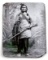 19TH CENTURY INDIAN WARRIOR TIN TYPE PHOTOGRAPH