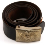 GERMAN WWII THIRD REICH WAFFEN SS EM BELT & BUCKLE