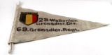 WWII GERMAN THIRD REICH SS GRENADIER REG PENNANT
