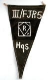 WWII GERMAN REICH LUFTWAFFE FALLSCRIMJAGER PENNANT