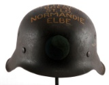 WWII GERMAN LUFTWAFFE M42 WAR ART PAINTED HELMET